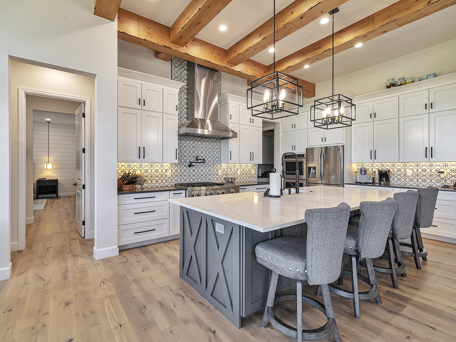 Renovated chef’s kitchen in a whole-home remodel