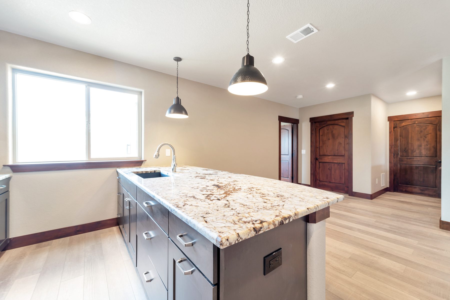 Living area of a custom-built home